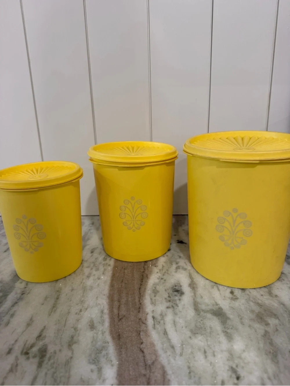 Tupperware Yellow Decorative Canister Set - 3 Piece